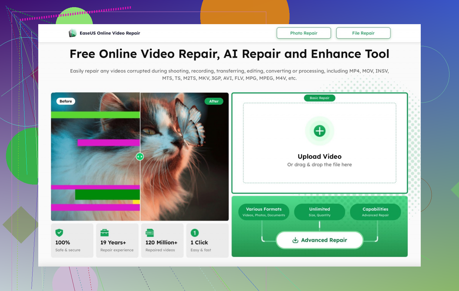 EaseUS Online Videoreparatie